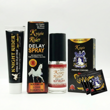 Knight Rider Delay Condom + Delay Spray + Cream Deal