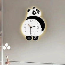 Panda Shape Wall Clock – Perfect For Kids' Rooms, Living Rooms, And Gifts (With Light)